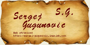 Sergej Gugunović vizit kartica